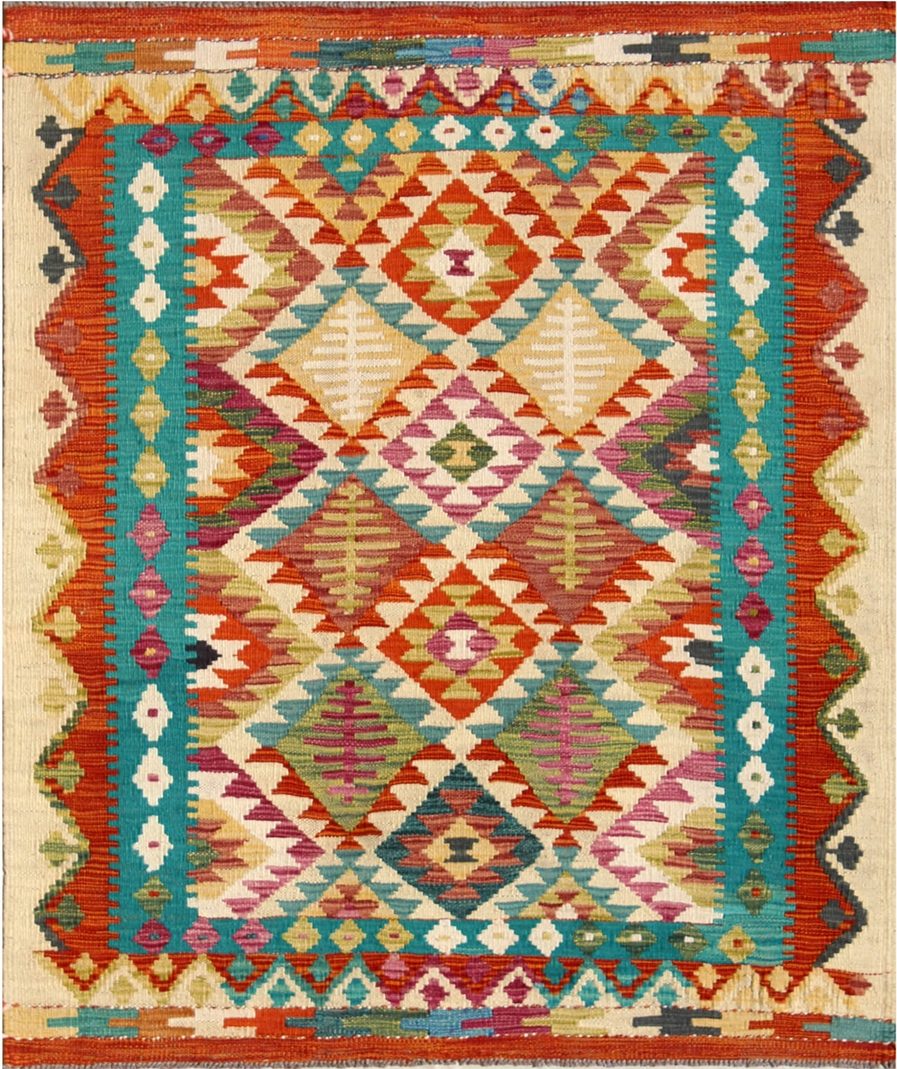Reprise d’un kilim tissé à plat à l’atelier
