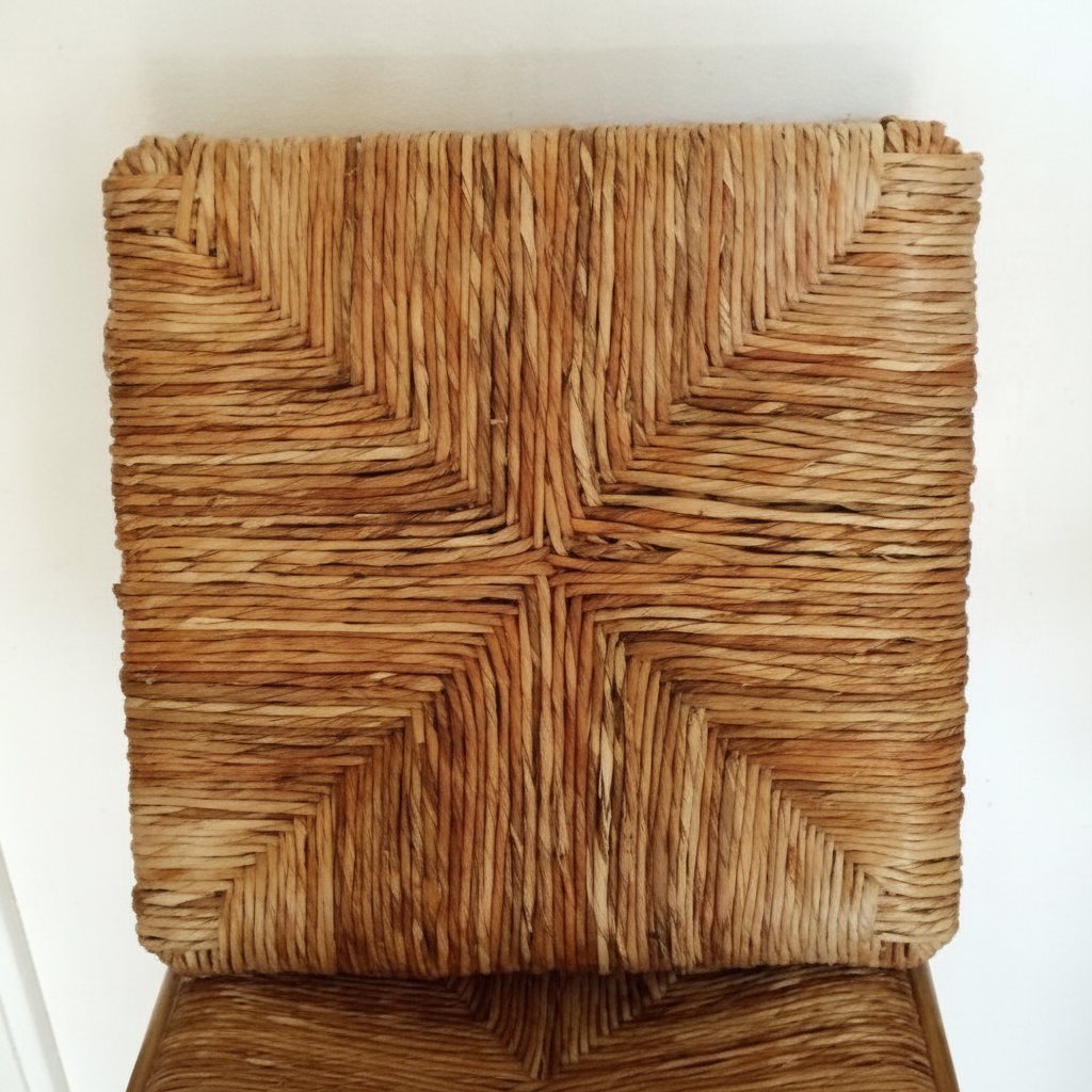 Assise de chaise en paille naturelle, rempaillage traditionnel